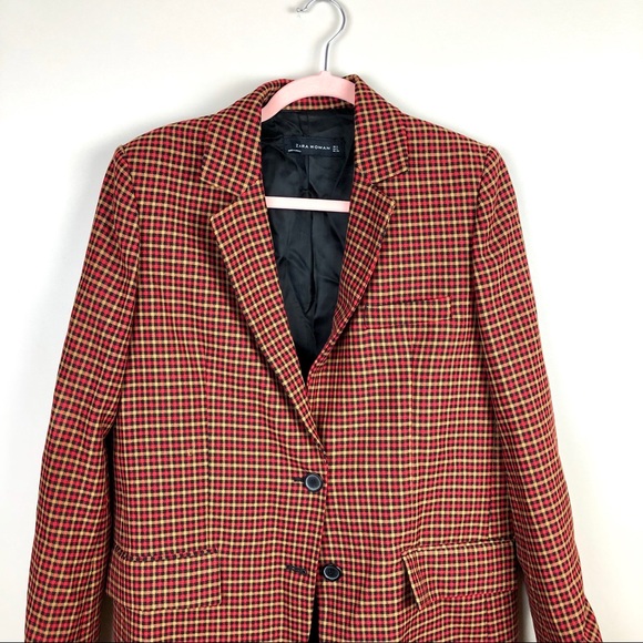 ZARA Blazer Checkered Design - Picture 6 of 8